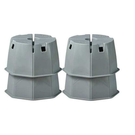 Stromberg Carlson Base Pad Extreme - 7" Block, 6000 lb Max Capacity - Camper Accessories for Travel Trailers, RV Accessories, Jack Stands, Trailer Jack, Trailer Jack Block, RV Jack Pads (4 Pack)