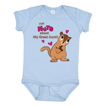 

Inktastic I m Nuts About My Great Aunt Gift Baby Boy or Baby Girl Bodysuit