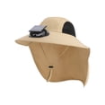 thumbnail image 4 of Solar Fan Hat,Solar Powered Fan Hat,Wide Brim Solar Fan Hat Outdoor Wide Brim Sun Hat Solar Panel Fan Hat Solar Hat With Built In Fan With 2 Solar Fan Fishing Hat For Men - Removable & Usb Charging, 4 of 4