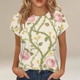 thumbnail image 2 of MEICHEN Women's Fashionable Casual Comfort Printed Short Sleeve Top Loose Summer T Shirts for Women, 2 of 4