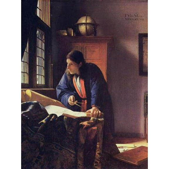 The Geographer, 1668-1669, Unframed Giclee Print Wall Art by Johannes Vermeer Sold by Art.Com