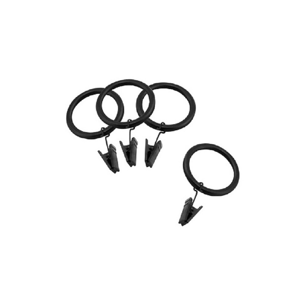 (Lot of 2) Style Selections (301305) Cafe Clip Rings Black (14 per