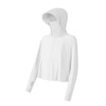 thumbnail image 2 of Mujeres Ropa de protección solar Chaquetas Verano suave al aire libre Tops con Thumbhole Protección Camisa de manga larga Sudadera con capucha Blanco Sunnimix Ropa de protección solar, 2 of 8