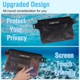 thumbnail image 3 of Caja de playa impermeable de 2 piezas, bolsa impermeable, bolsa de playa impermeable con cinturón ajustable para nadar en la playa, negro, azul, 3 of 5