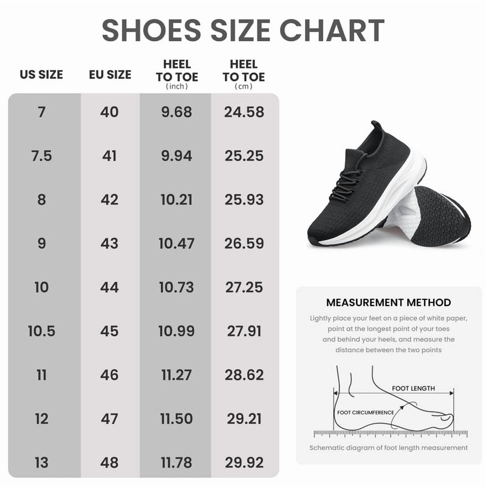 vibdiv Mens Shoes Non Slip Running Walking Shoes Lightweight Breathable Slip on Sock Shoes Workout Gym Shoes Black Size 8