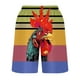 thumbnail image 4 of Mens Pantalones Cortos Atléticos Llama Impresión Especial Gallo, Pantalones Cortos de Playa Casual Pantalones para Hombres, 4 of 5