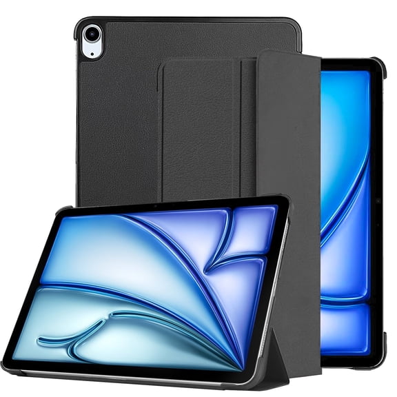 Kebiory Case for iPad Air 11-Inch M3/M2 (2025/2024),for iPad Air 5/4 (2022/2020 5th/4th Generation 10.9-Inch) Tablet Case with Soft Skin Silicone Back, Auto Wake/Sleep Cover(Black)
