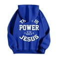 thumbnail image 3 of Christian Hoodies for Men 2025 There Is Power In The Name Of Jesus Hoodie Hooded Sweatshirt with Pockets Pullover, 3 of 7