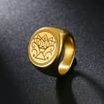 thumbnail image 3 of RSAMD Men Vintage Totem Ring Nordic Mythology Viking Stainless Steel Ring Domineering-Gold Color 1-11, 3 of 9