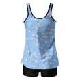 thumbnail image 4 of Levmjia Women's Two Piece Swimsuit Fashion Tankini Set High Waisted Tummy Control Vintage Printed Conservative Beach Vacation Pool Swimming, 4 of 4
