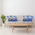 thumbnail image 4 of Ambesonne Nautical Throw Pillow Cover 4 Pack, Ship on Misty Waters, 20", Blue Orange White, 4 of 6