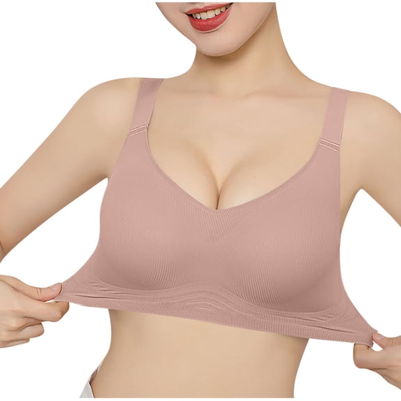Maplenight Women's Full Coverage Bralettes with Support Breathable Bras No Underwire Seamless Everyday Bras