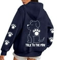 thumbnail image 2 of Cute Dog Graphic Hoodies for Women 2025 Funny Talk To The Paw Hooded Sweatshirt with Pockets Y2K Pullover Tops, 2 of 6