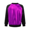 thumbnail image 4 of ZDHoor Sequins Jacket for Girls Kid & Toddler Party Long Sleeve Lightweight Zip Up Bomber Jacket Purple 14, 4 of 7