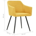 thumbnail image 2 of vidaXL Dining Chairs Upholstered Chair with Metal Legs for Living Room Fabric, 2 of 6