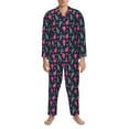 thumbnail image 3 of Pofeuu Ping Pong Rackets And Balls Print Men's Long Sleeve Pajama Set Pijamas Para Hombres Pijamas Para Hombres Mens Pajamas Set-XX-Large, 3 of 7