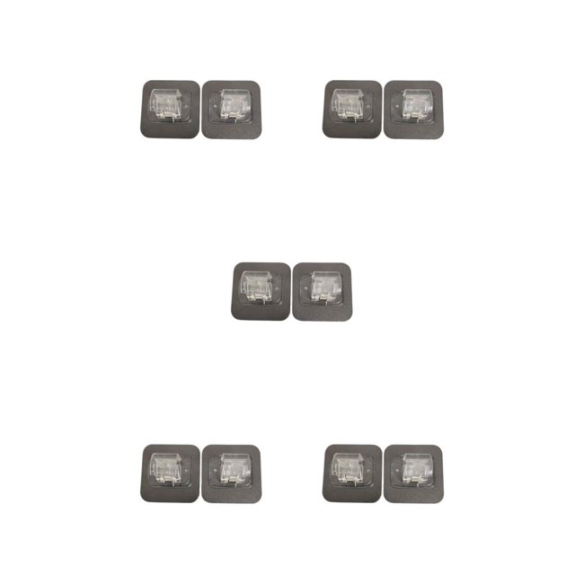 Cateissary Paquete de 2 soportes de plástico para barra de cortina, autoadhesivos desmontables, a prueba de humedad, cepillo para toallas, Type2 NO2