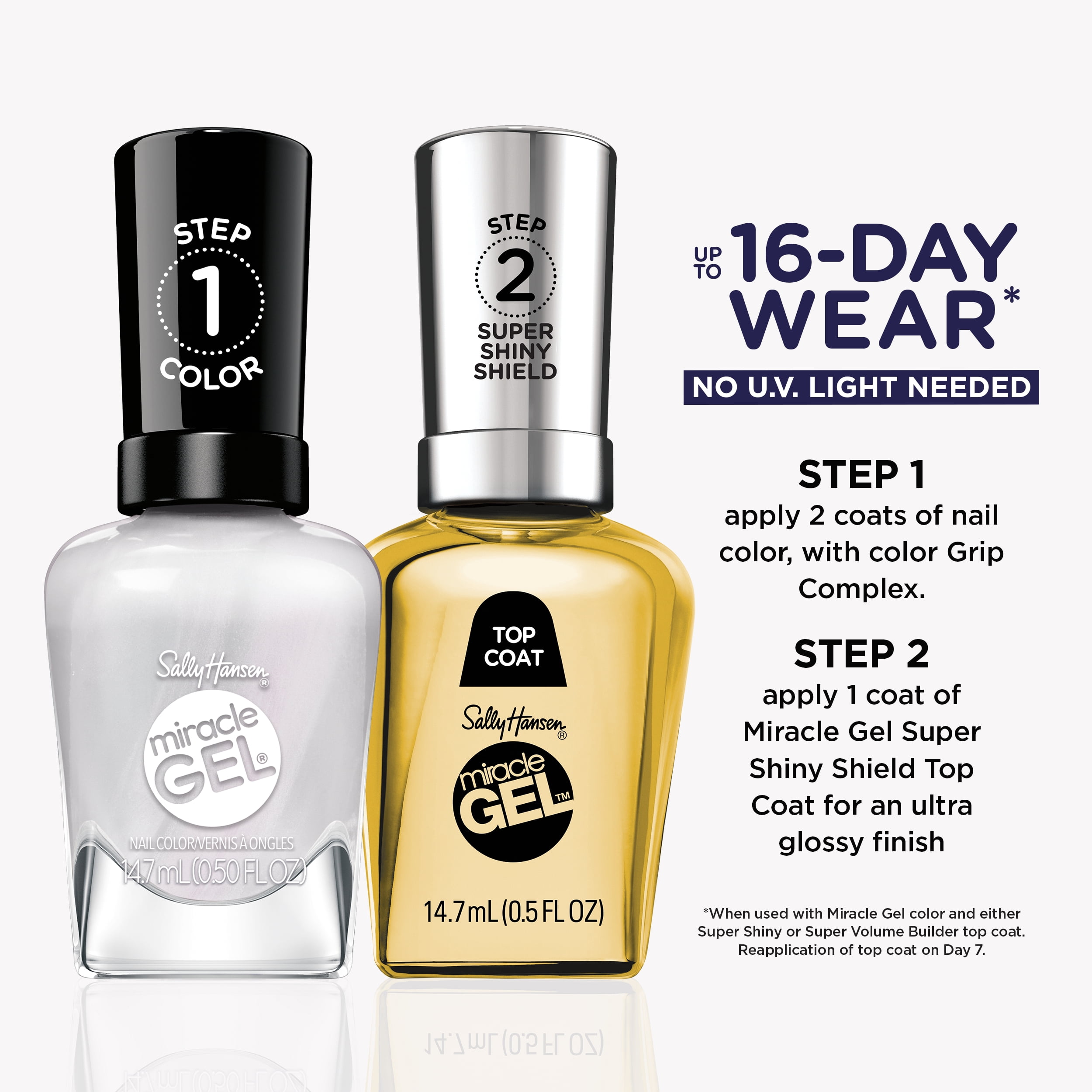 Sally Hansen Miracle Gel Supercharged Pinks Nail Polish, Salon-Quality Gel-Like Polish, Long-Lasting, Chip-Resistant, Boss Babe 0.5 fl oz