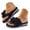 Black, variant on Women's Wedge Flip Flops Flower Platform Summer Beach Vacation Slides Sandals Casual Walking Thong Slippers Shoes Size 6-10 Orange