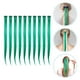 thumbnail image 4 of 10 piezas Extensiones de cabello de color verde Postizo para mujer Extensiones de cabello decorativas Extensiones de cabello para niña con pinzas para el cabello (recto), 4 of 5