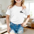 thumbnail image 2 of XEGLSBU Cute Shirts for Girls 10-12 Girls Summer Graphic Tee for Wear – Lightweight Short Sleeve Top with Printed for Kids White Size 7-8 Years, 2 of 5