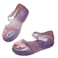 thumbnail image 6 of SGMVNU Little Girls Jelly Sandals Closed Toe Soft Rubber Sole Water Beach Shoes Summer Mary Jane Kids Princess Dress Flat, Size 9.5-10 Years, Purple, 6 of 6