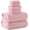Pink 6 Piece, variant on 40x80 Inches Oversized Bath Sheets Extra Large Bath Towels Set of 6 for Adults Super Soft Quick Dry Lightweight Lint Free Absorbent Stripe Microfiber Shower Towels (Pink,6 Piece)