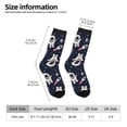 thumbnail image 2 of Lukts Cartoon Spaceship Pattern Womens Crew Soft Moisture-wicking Socks,Moisture Control Crew Socks,Mid Calf Socks, 2 of 6
