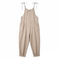thumbnail image 6 of Cmfcve Women's Casual Jumpsuits V Neck Sleeveless Harem Pants Stretchy Adjustable Strap Overalls with Pockets, 6 of 6