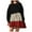 Red, variant on BSDJILFG Sweatshirt Dresses for Women Casual Boho Printed Long Sleeve Loose Fit Crewneck Shirts Mini Dress Hot Sales