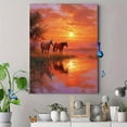 thumbnail image 4 of Qisvanset Two Horses Sunset Landscape Canvas Wall Art 15.75x11.81 Inches, 4 of 8