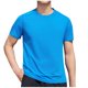 thumbnail image 2 of Camisas Elvqul de Hombre Playa Azul Stretch de Color Sólido Manga Corta Gym Cuello Redondo, 2 of 5