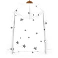 thumbnail image 4 of Women's Star Print Drawstring Hooded Sweatshirt with Pocket, Lightweight Oversized Long Sleeve Pullover Top, Casual Streetwear Fall Winter Comfort Wear, Aesthetic Soft Fleece Loungewear White S, 4 of 8