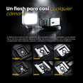 thumbnail image 3 of Mini flash de cámara LIVLUX CR01 4 en 1 con zapata, 6500K a 20000K y CRI 96 para fotografía y video, 3 of 9