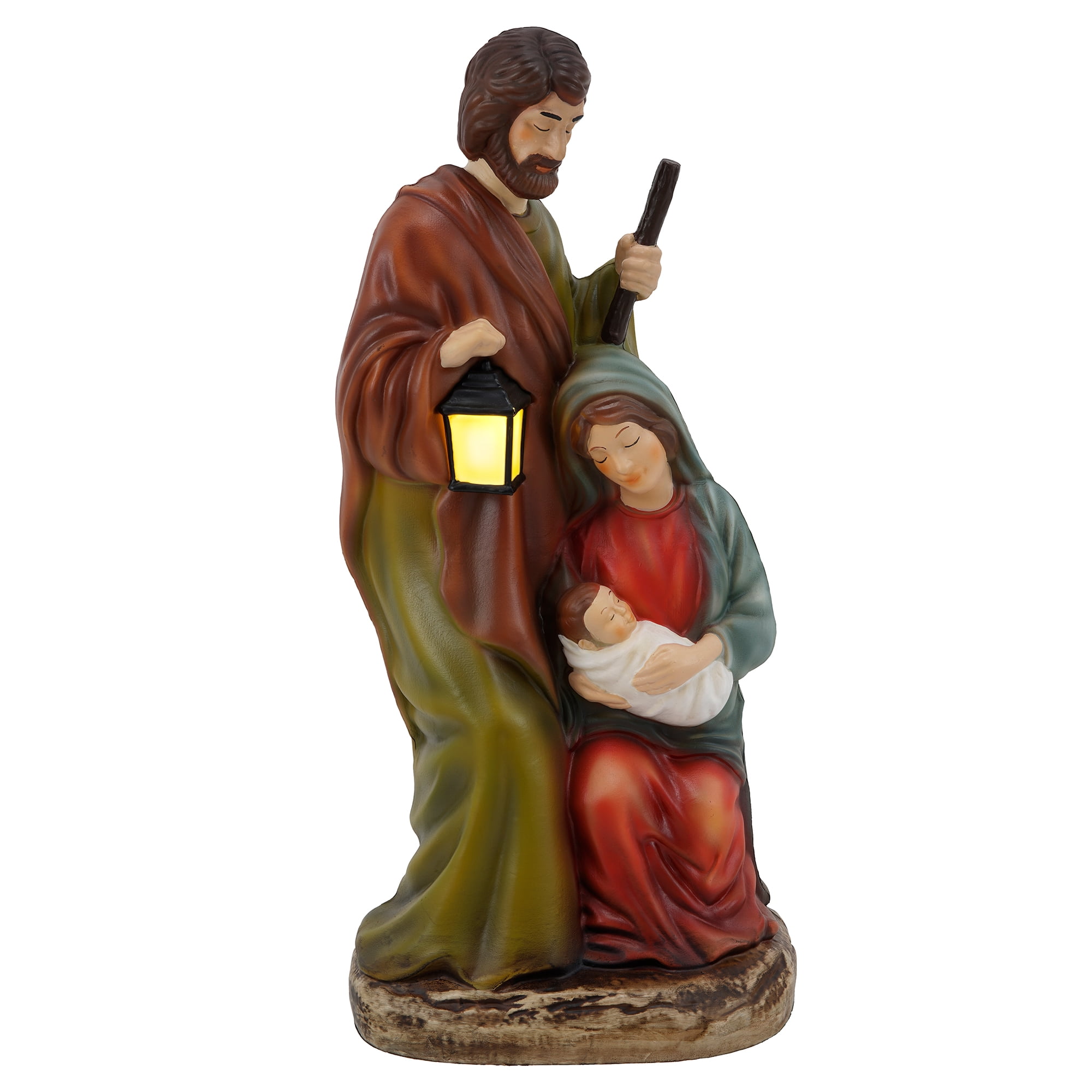 Lighted Blow Mold Joseph, Mary and Jesus Christmas Decoration, Multicolor, 24", by Holiday Time