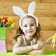 thumbnail image 4 of LUOEM - Juego de 3 diademas con orejas de conejo para niños y adultos, con lazo y cola, para disfraz de fiesta de cosplay (blanco), 4 of 4