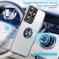 thumbnail image 5 of Shockproof for Galaxy S21 Ultra Case 5G, [Heat Dissipation] [No Fall-Off Kickstand] 360°Metal Ring Military Grade Protection Phone Case with Samsung Galaxy S21 Ultra 6.8 Inch, Silver, 5 of 12
