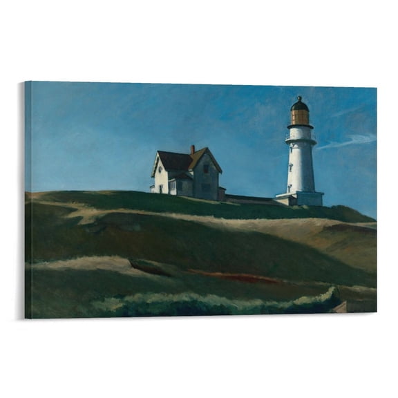 Edward.Hopper. Lighthouse Hill Large Canvas Printing Famous Paintings Wall Decoration Painting Artwork Artworks Canvas Poster Room Aesthetic Wall Art Prints Home Modern Decor Gifts 12x18inch(30x45cm)