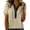 Beige, variant on Oversized Shirts for Women Casual Linen Blouse Denim Contrast Collar Short Sleeve Button Placket Curved Hem Summer Top XXL