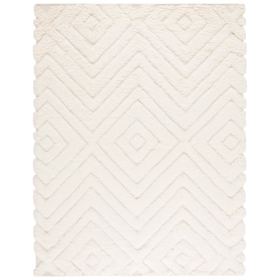 SAFAVIEH Casablanca Autumn Geometric Wool Area Rug, Ivory, 8' x 10'