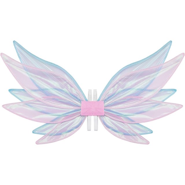 Lizxun Alas de Hada para niñas y Mujeres, Disfraz de Cosplay, Alas de Mariposa Blancas Brillantes, Disfraz de Halloween, Favor de Navidad