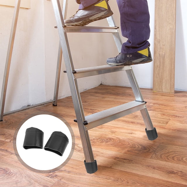 Raindrops 2pcs Ladder Anti Slip Pad Black Silicone Enhanced Safety for Office Use