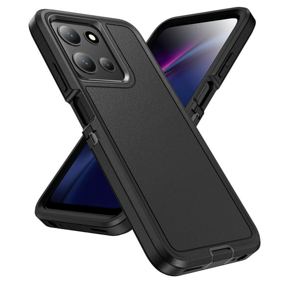 Decase Case for Moto G 5G (2025),Hybrid Dual-Layer Heavy Duty PC TPU Back Cover, Rugged Shockproof Hard Phone Cover,Black