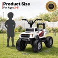 thumbnail image 6 of iYofe 12V Kids ATV Ride on, Ford F-150 Ride on Toys w/LED Lights, Battery Powered Riding Toy Car for Kids Toddlers 2-4, White, 6 of 6