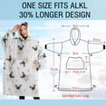 thumbnail image 4 of Oversized Wearable Blanket Hoodie,Pug and Footprints Sherpa Blanket Hoodie with Super Pockets,Super Warm Fuzzy Pullover for Women & Men, 4 of 6