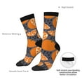 thumbnail image 4 of Hirioo Various Oranges Pattern Adult Middle Tube Socks Breathable Sock Non-Pilling,Contrasting Color Design, 4 of 6