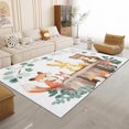 thumbnail image 3 of Clip Art Rugs for Living Room Animal Fox Rabbit Bear Area Rug Breathable Durable Machine Washable Rugs, for Bedroom Dorm Bedside Floor Mat 6 X 9 Ft, 3 of 7