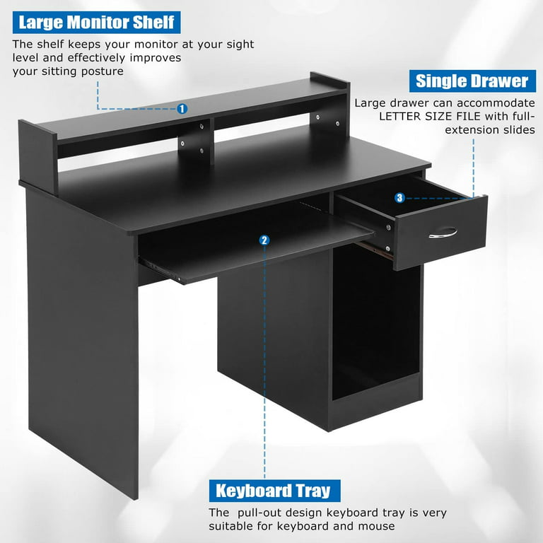 Compact Computer Desk Study Table for Small Spaces Home Office 43