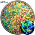 thumbnail image 2 of Mdesiwst 500Pcs Artificial Stone Beautiful Wear Resistant Durable Glow in Dark Rhombus Luminous Pebble Fish Tank Decoration, 2 of 8