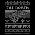 thumbnail image 2 of Women's Game of Thrones The North Remembers Ugly Christmas Sweater  Graphic Tee Black Large, 2 of 4